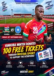Yankuba Minteh Donates Tickets for AFCON Qualifier